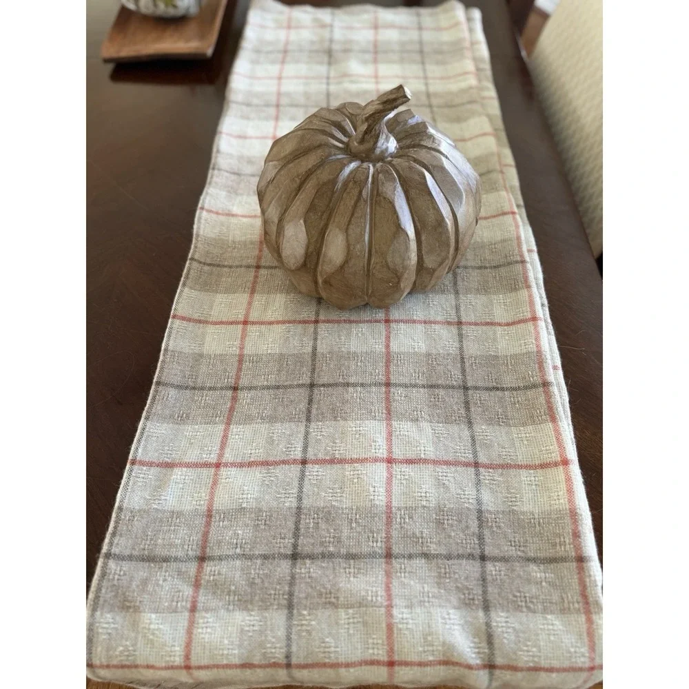 Vtg Tablecloth Set of 2 Plaid Woven Country Kitchen Decor 60